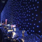 Tissu étoilé LED fixes 6 x 3m avec pieds