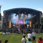 Scène mobile remorque 54m2 Arc en cercle