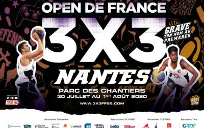 Mise en scene finale nationale de basket 3 x 3 à Nantes du 30 Juillet au 1er Août 2020