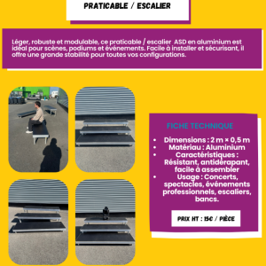 Fiche produit praticable