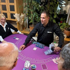 Table de casino Black Jack en location avec croupier à la rochelle